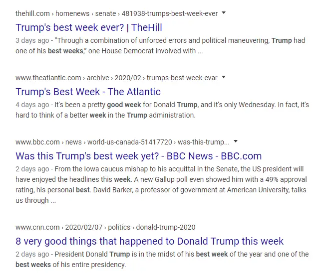 Mainstream Media: Best Week for Trump