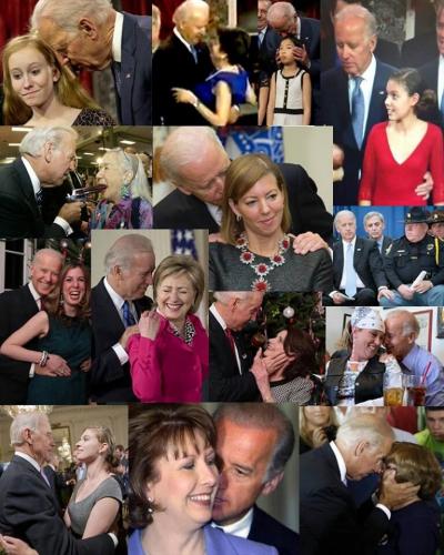 Biden inappropriate touching pictures