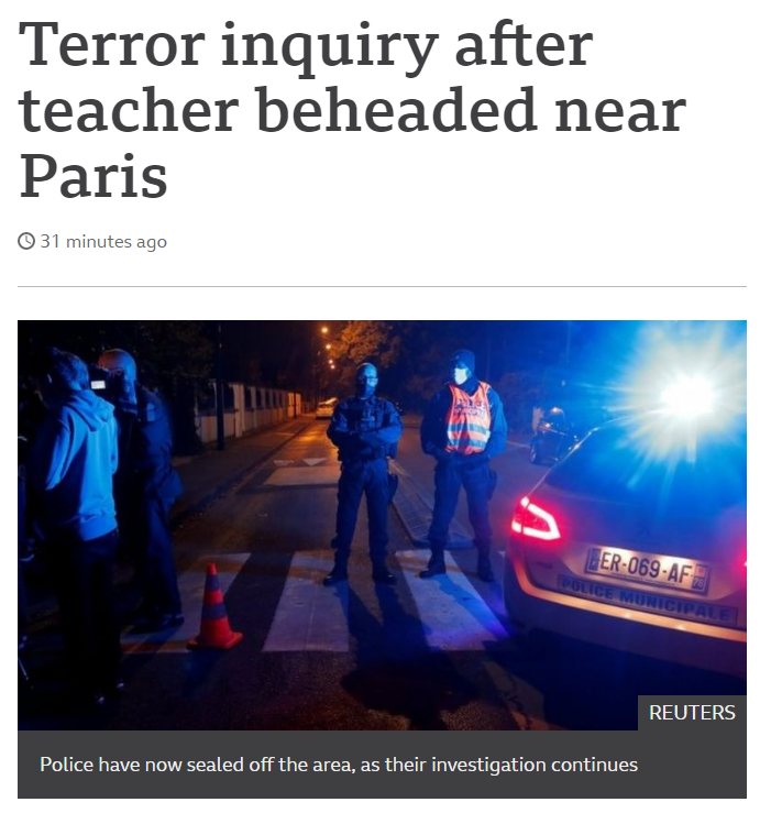 Teacher in Paris Beheaded - BBC