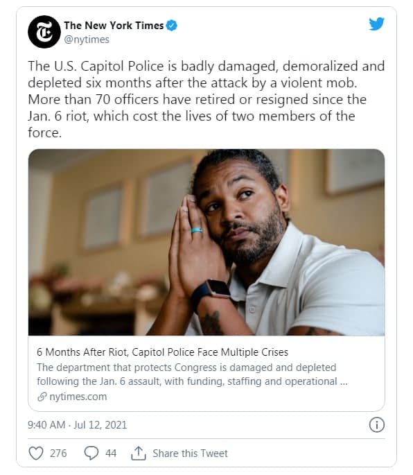 NYT Capitol Police ”Badly Damaged“